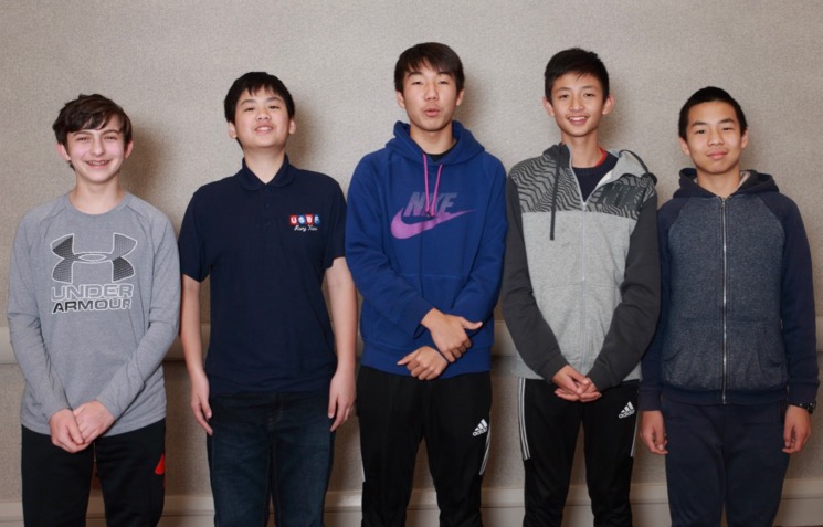 Rory Xiao-Jonathan Yue-Harrison Luba, Michael Hu-Arthur Zhou USA U16 team