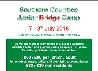 Junior Bridge Camp in Sussex in July 2018