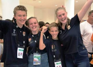 Norway: Top Sport Bridge – High school course Marius Dalemark Austad, Agnethe Hansen Kjensli, Anders Brogeland, Sofie Sjødal & Jostein Austad.