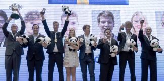 17th World Youth Bridge Team Championships – The Verdicts Juniors, GOLD Medallist — SWEDEN Ida Grönkvist-Mikael Grönkvist, Simon Hult-Adam Stokka and Mikael Rimstedt-Ola Rimstedt, with Martin Loefgren the non-playing captain and Tom Gards to coach.