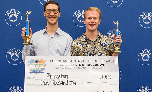 2019 Youth NABC: Winners & Participants Aaron Balleisen and Nathan Finkle from Princeton University