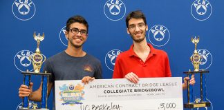 Las Vegas NABC 2019: UC Berkeley sweeps collegiate titles Armin Askari and Kevin Rosenberg from the University of California at Berkeley