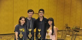 Las Vegas 2019: Collegiate Bridge Bowl News Rebecca Wernis, Armin Askari, Raymond Von Mizener and Isha Thapa