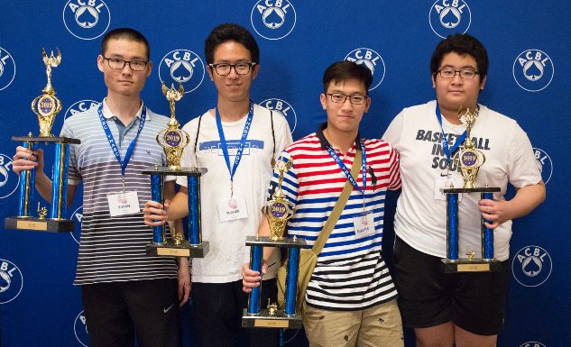 Las Vegas Youth NABC 2019: Youth Swiss winners Yufan Liao, captain Yuchen Xu, Baozhul Jiang and YuQi Wen
