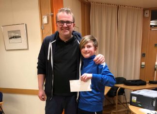 Norway: 11 year old to the top in the federal tournament (A Hand from the tournament) Nicolai Heiberg-Evenstad and Stian A. Evenstad