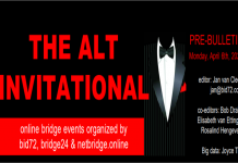 “ALT INVITATIONAL” tournament – starts today on BBO