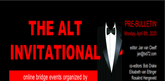 “ALT INVITATIONAL” tournament – starts today on BBO