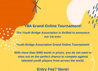 YBA: 1st-ever Youth Bridge Association Grand Online Tournament!