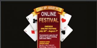 The Swedish Bridge Federation Invites to Online Festival: July 30th – August 7th 2021