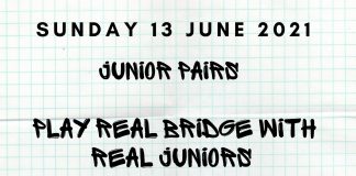 Play Real Bridge with Real Juniors (U16): Sunday 13 June 2021