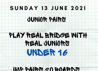 Play Real Bridge with Real Juniors (U16): Sunday 13 June 2021