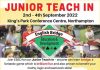 Junior Teach In 2-4 Sep 2022