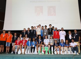 7th World Youth Transnational Bridge Championships Pairs Champions 2022