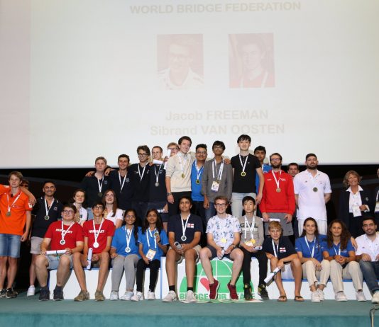 7th World Youth Transnational Bridge Championships Pairs Champions 2022