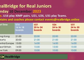 RealBridge Junior Games 10 Dec 2023