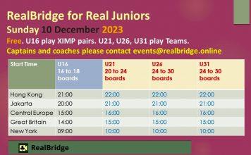 RealBridge Junior Games 10 Dec 2023