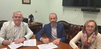 WBF and EBL meet Salsomaggiore Terme Eric Laurant (EBL President, WBF 2nd vice President), Luca Musile Tanzi (Mayor of Salsomaggiore Terme), Antonella Passera (President of the Welcome Salso-Tabiano Society)