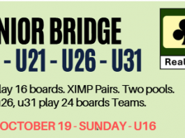 Junior Bridge: U16 – U21 – U26 – U31