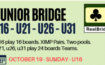 Junior Bridge: U16 – U21 – U26 – U31