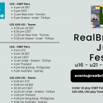 Upcoming u16, u21, u26, u31 dates on RealBridge