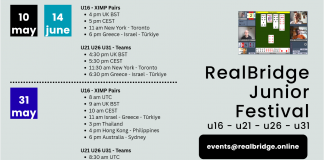 Upcoming u16, u21, u26, u31 dates on RealBridge