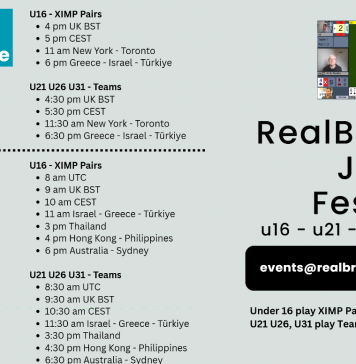 Upcoming u16, u21, u26, u31 dates on RealBridge